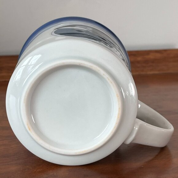 Otagiri Orca Killer Whale Mug Blue Vintage Embossed Coffee Cup Japan Ocean - Picture 7 of 7